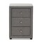 Baxton Studio Tessa Modern Grey Upholstered 3-Drawer Nightstand 147-8161 - alternate 5